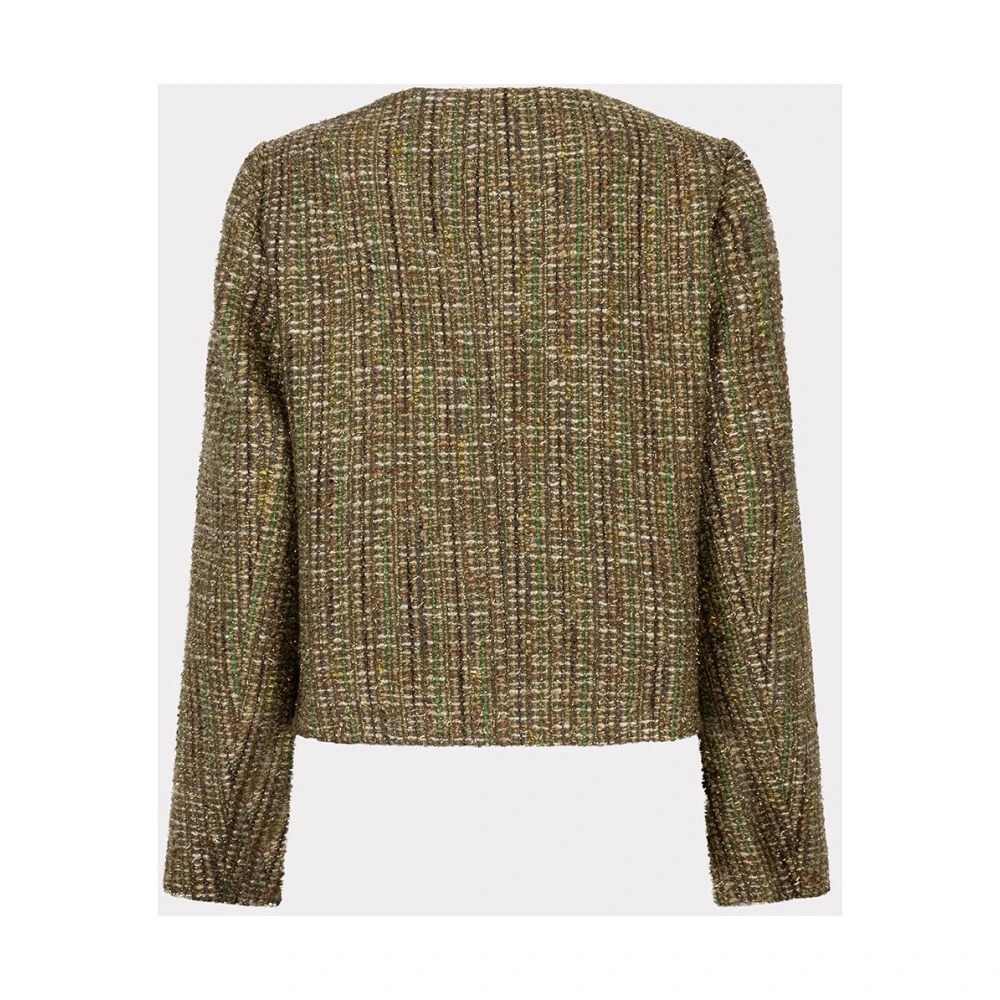 Esqualo Tweed Blazer Multi Color Green Dames