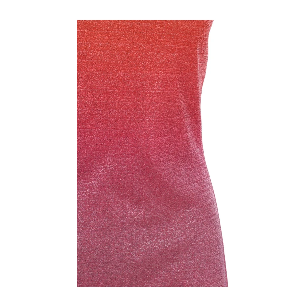 Oseree Roze Lurex Gradiënt Mini Jurk Pink Dames