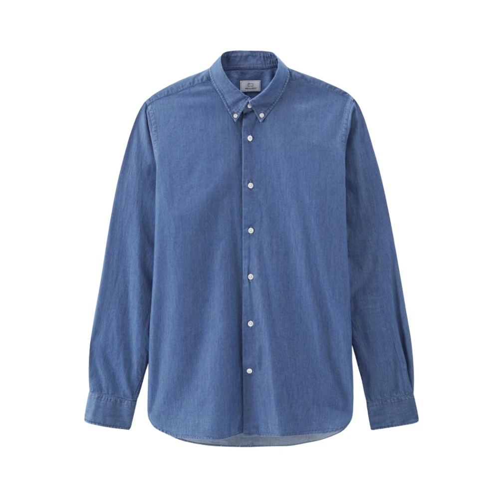 Woolrich Vintage Denim Overhemd Blue Heren