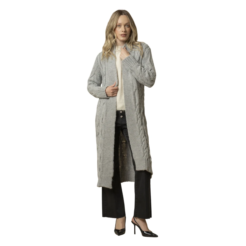 Kocca Women's Gray Cardigans, S, Stylish Knitwear Cardigan