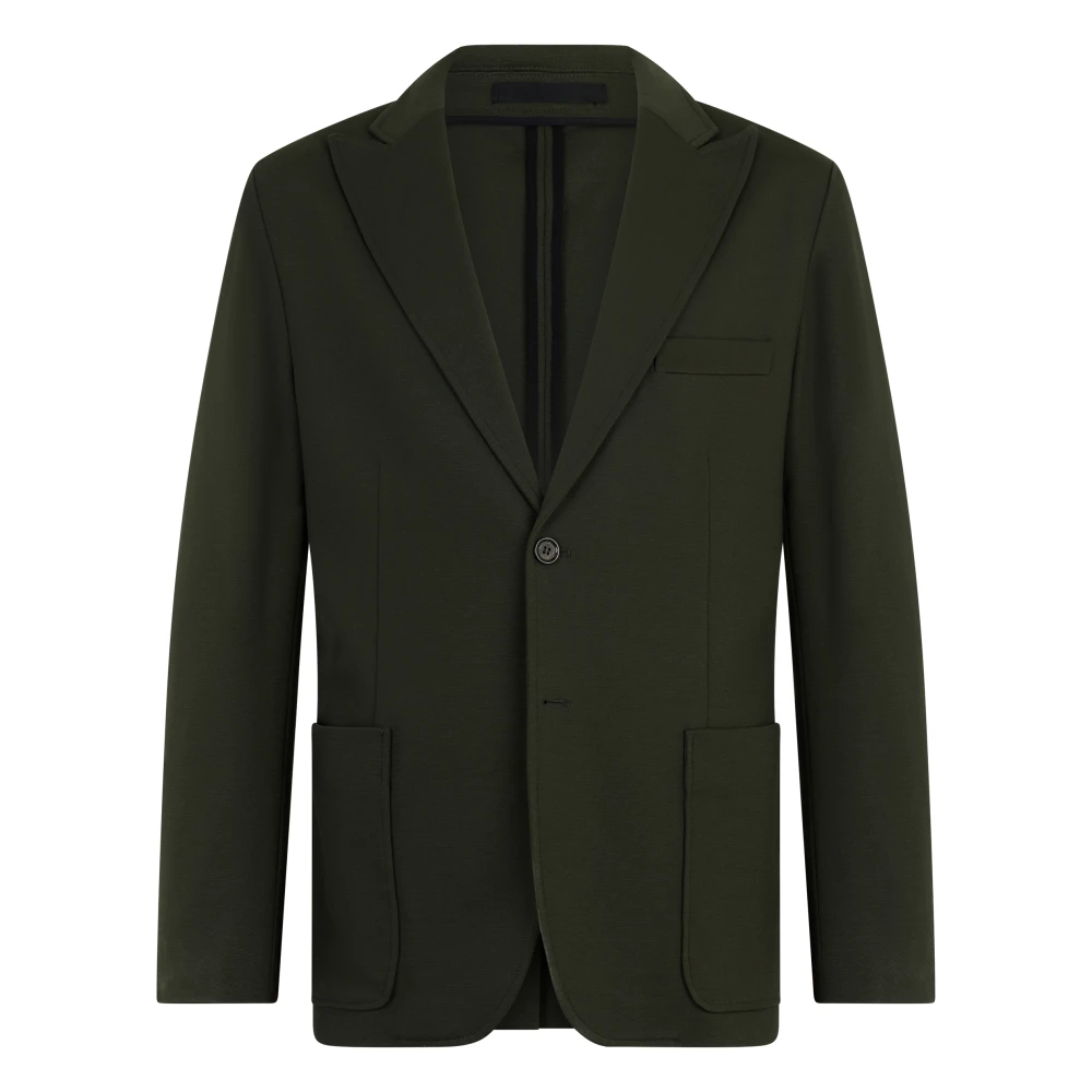 Paolo Pecora Men's Green Blazers, L, Unlined Single-Breasted Blazer