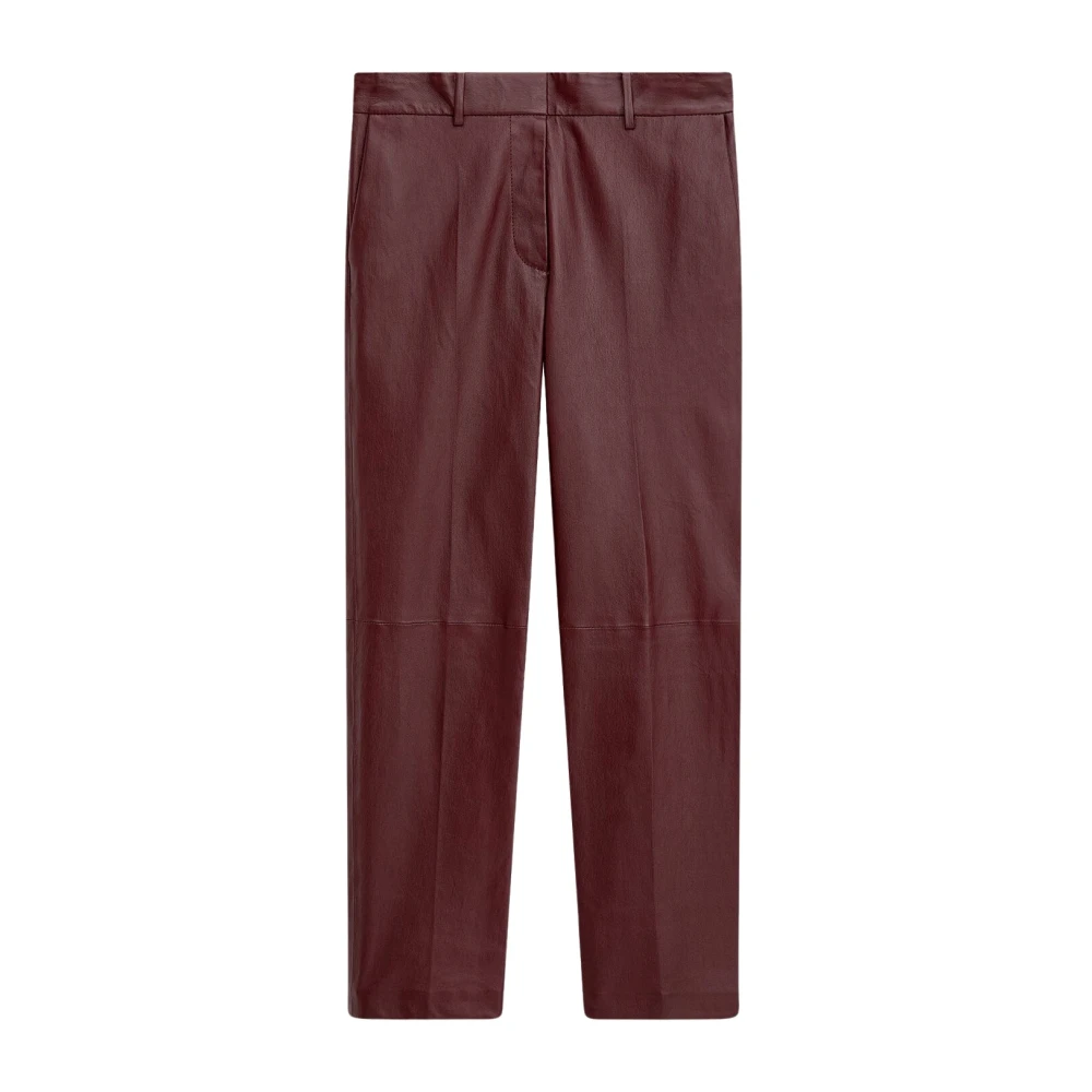 Joseph Leren Stretch Broek Merlot Red Dames