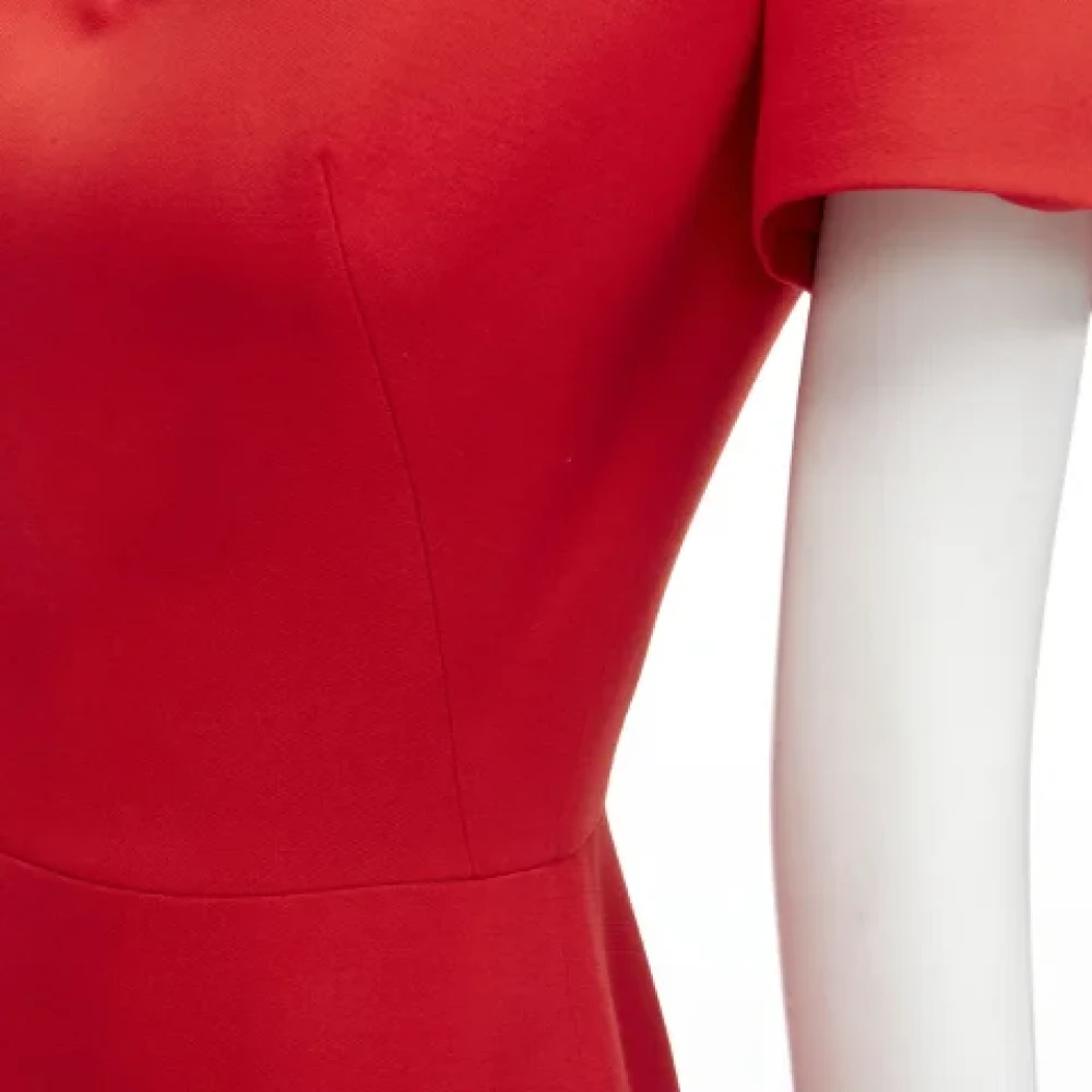 Alexander McQueen Pre-owned Wool dresses Red Dames
