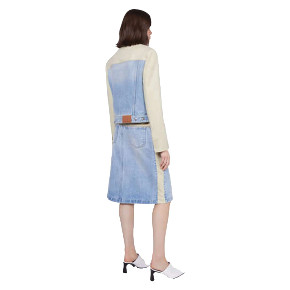 Stella Mccartney Denim Mini Rok Blue Dames