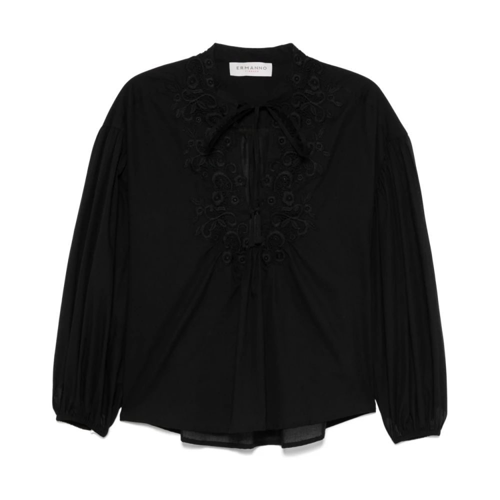 Ermanno Scervino Zwart zee kleding met voorkant strik Black Dames