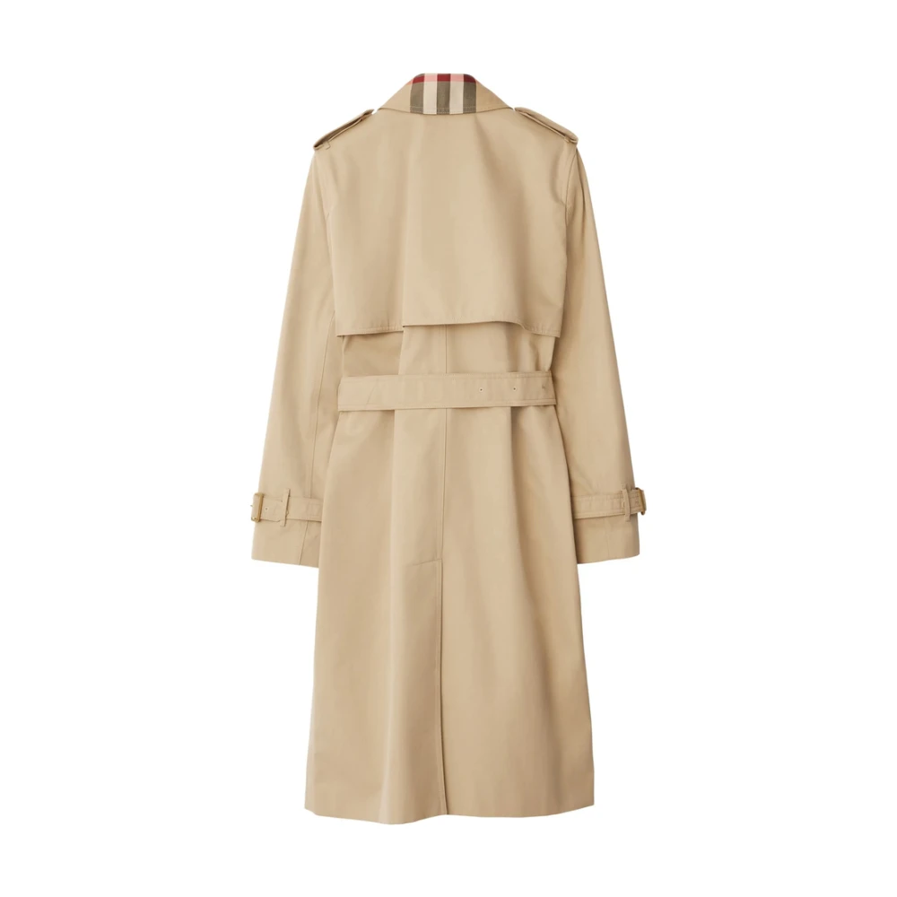 Burberry Geruite regenjas Beige Dames