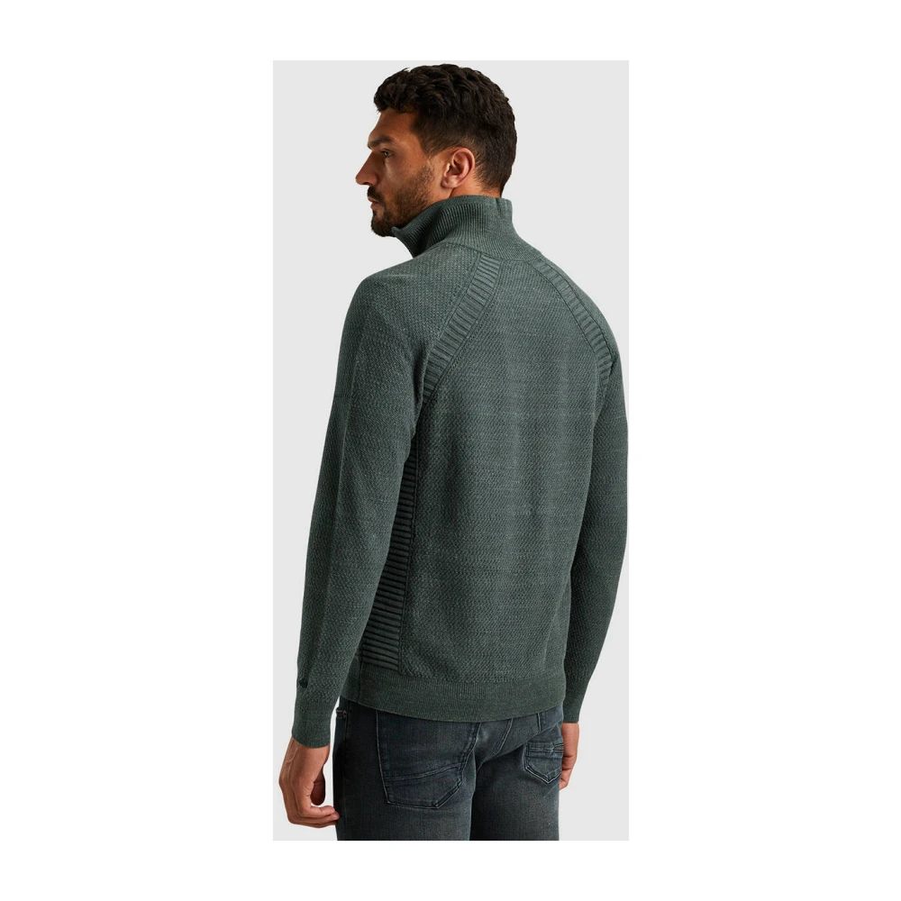 Cast Iron Heather Half-Zip Pullover Blue Heren