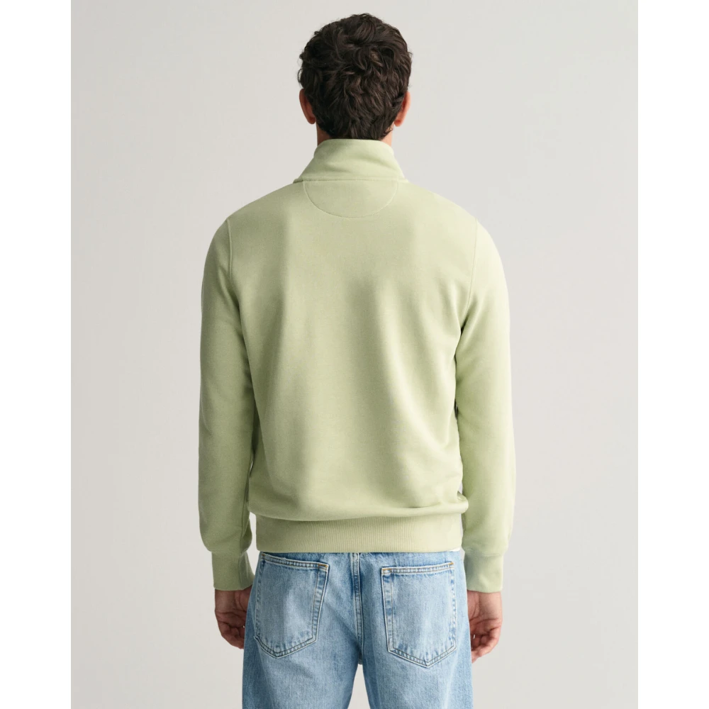 Gant Geborduurde Half-Zip Sweatshirt Green Heren