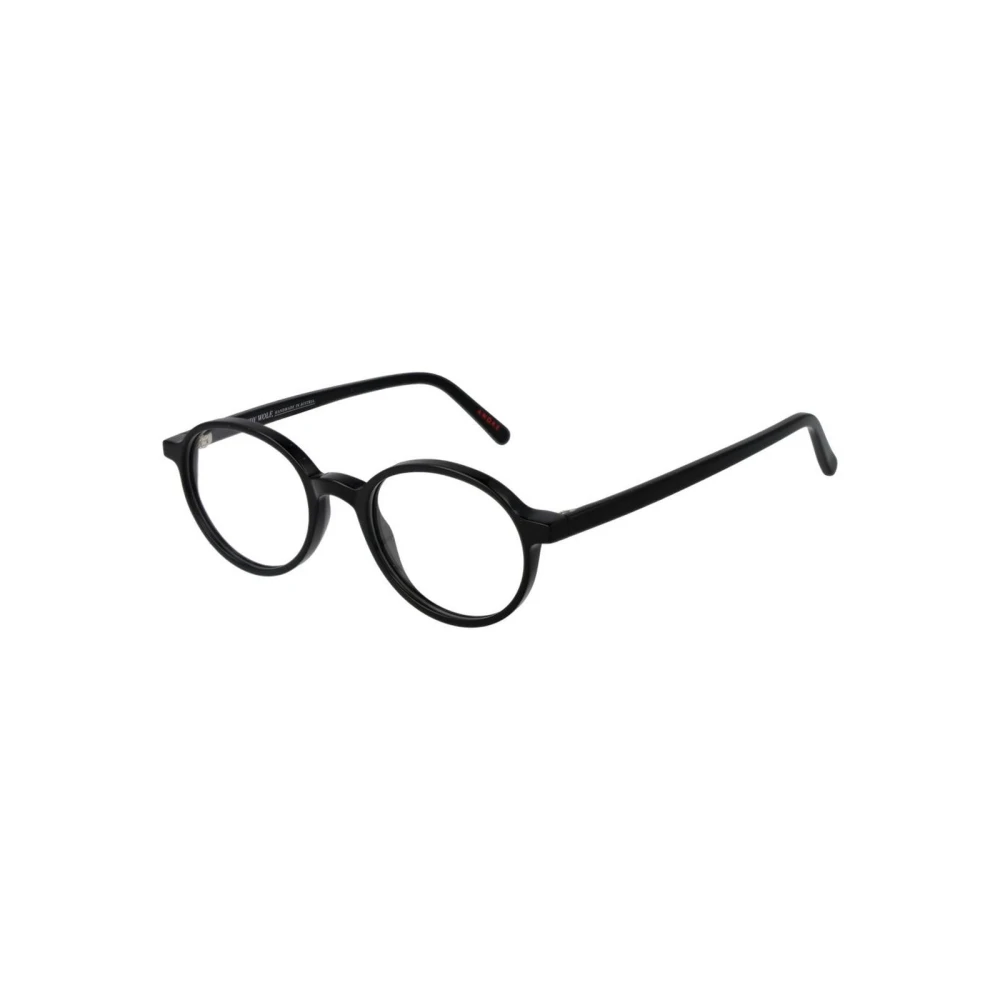Andy Wolf , Glasses, Unisex, Black, One Size, Full-Rim Oval Optical Frame