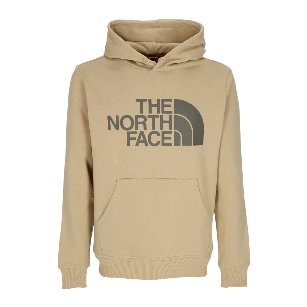 The North Face Men's Beige Khaki Stone Hoodie With Kangaroo Pocket
