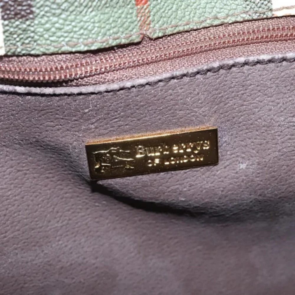 Burberry Vintage Pre-owned Canvas shoulder-bags Green Dames
