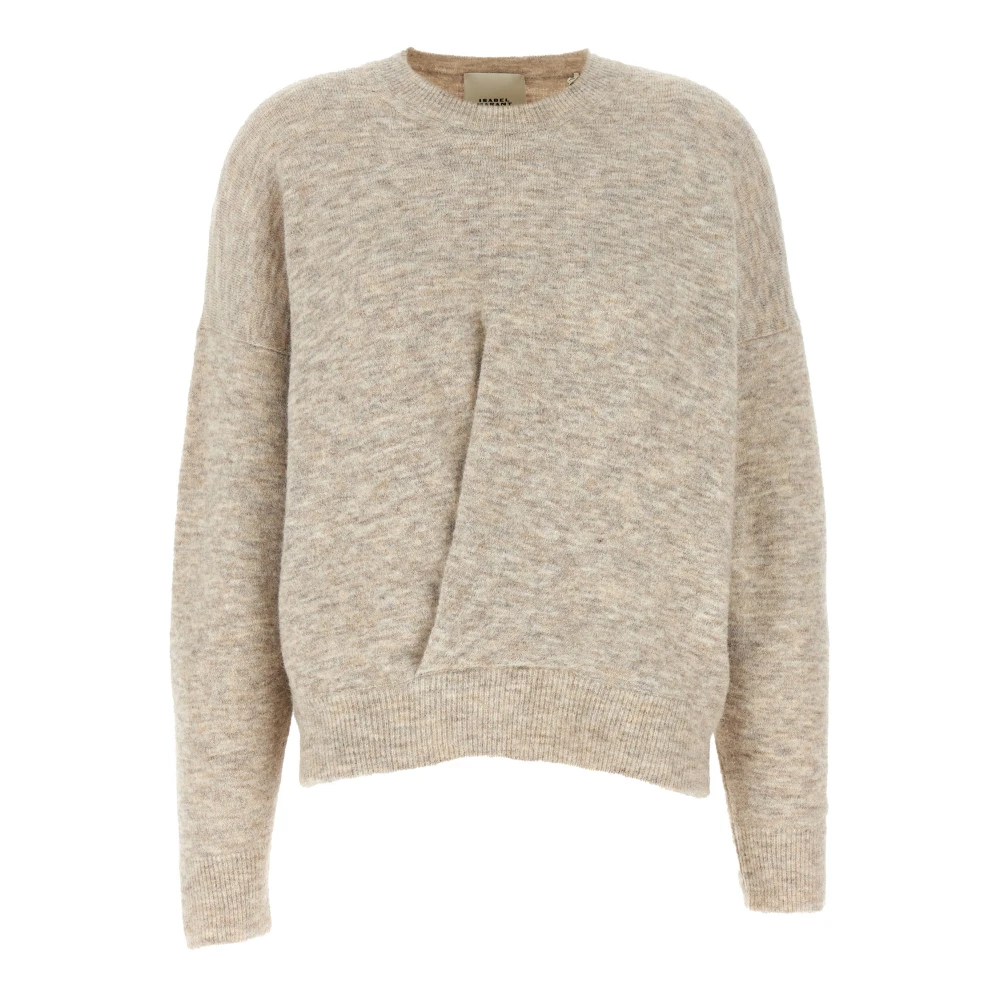 Isabel Marant Women's Beige Round-Neck Knitwear, Xs, Kingston Alpaca Blend Jumper