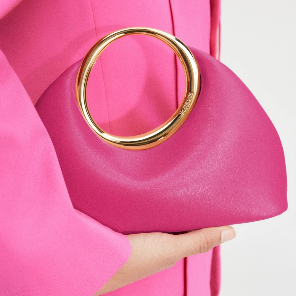 Jacquemus Le Petit Calino Donkerroze Leren Tas Pink Dames