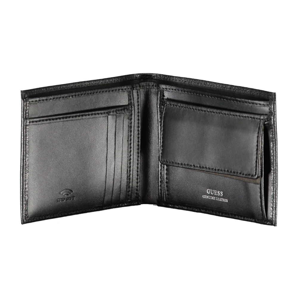 Guess Heren Portemonnee Zwart 2 Vakken Black Heren