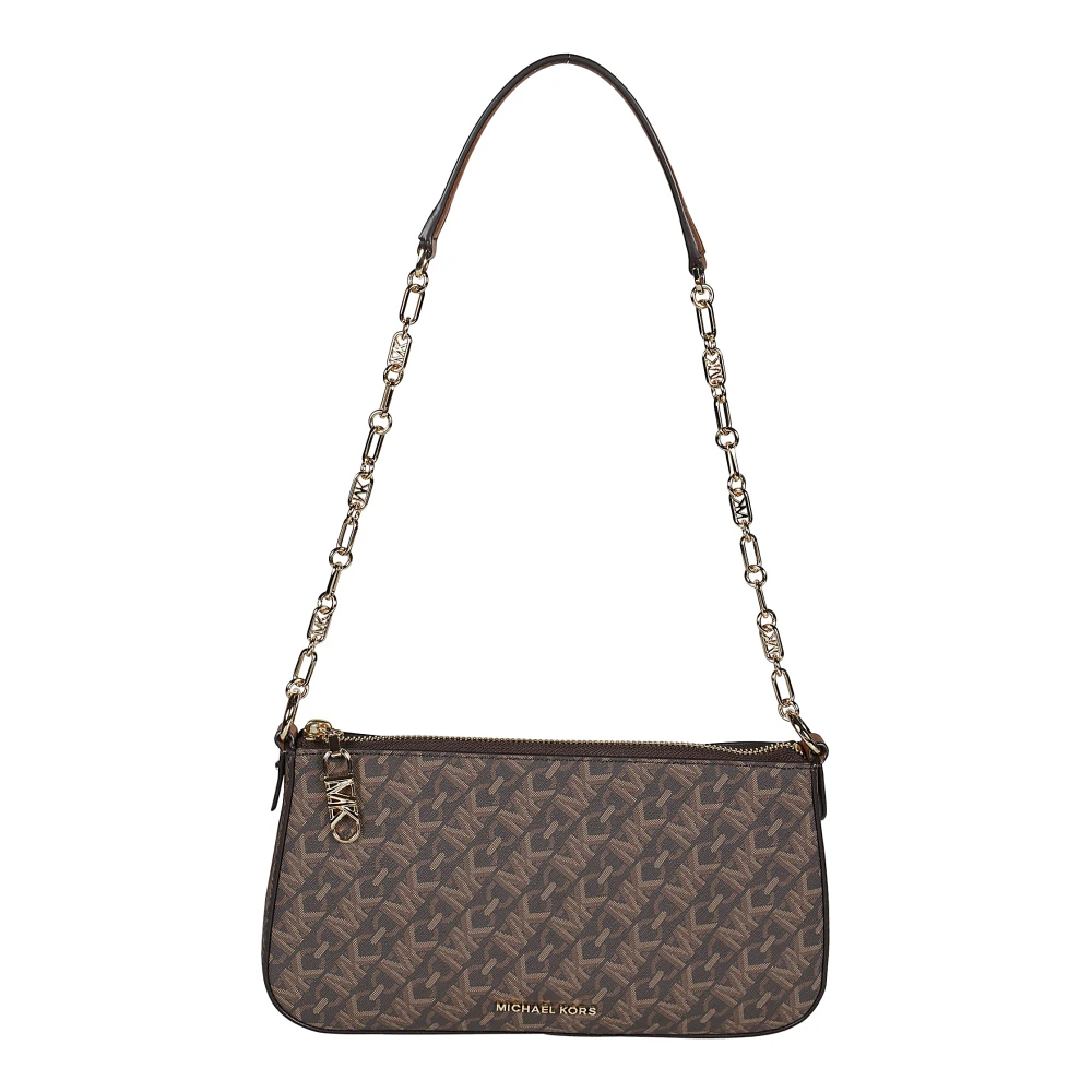 Michael Kors Empire Chain Pouchette Väska Brown, Dam