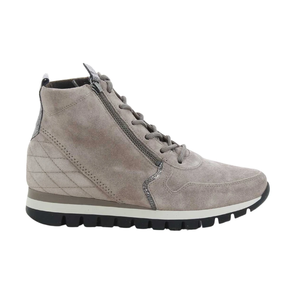 Gabor Stijlvolle Damessneakers in Taupe Gray Dames