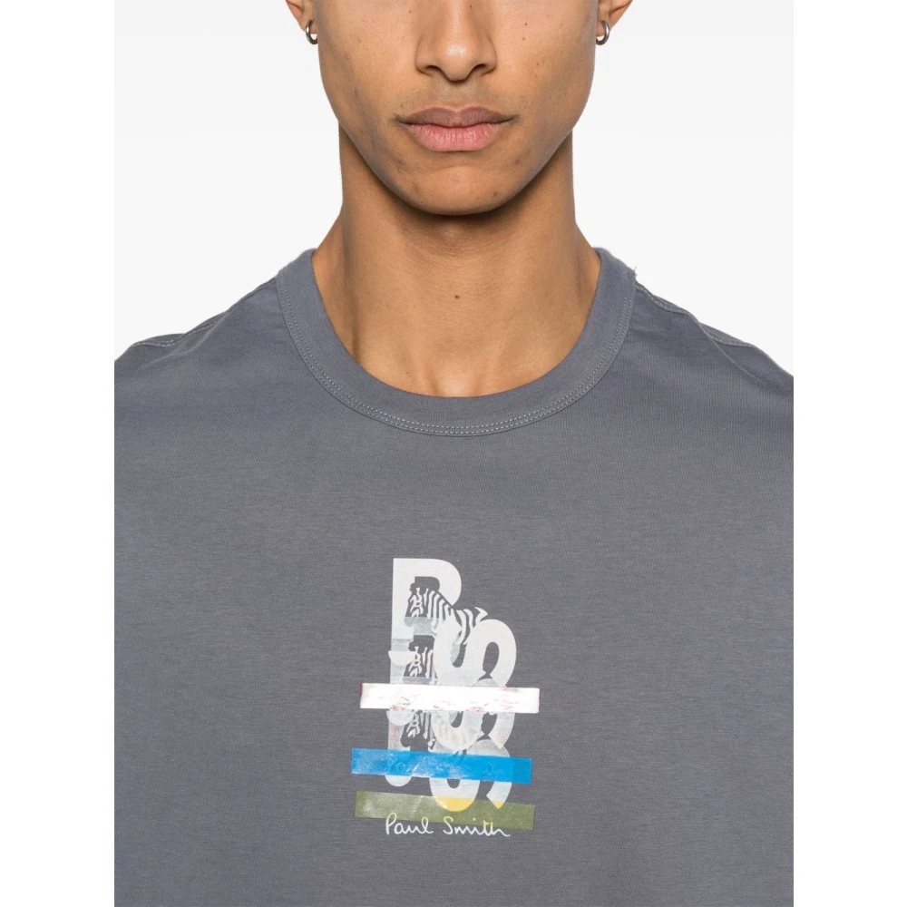 PS By Paul Smith Grijze Crew Neck T-shirts en Polos Gray Heren