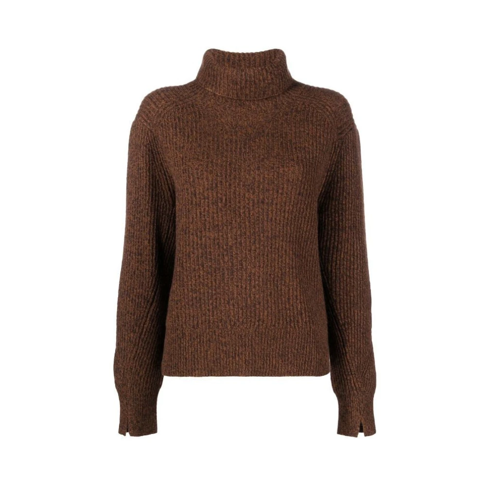 Rag & Bone Brown Cashmere Turtleneck Jumper In - Female - Cashmere Knitwear - L - Knitwear