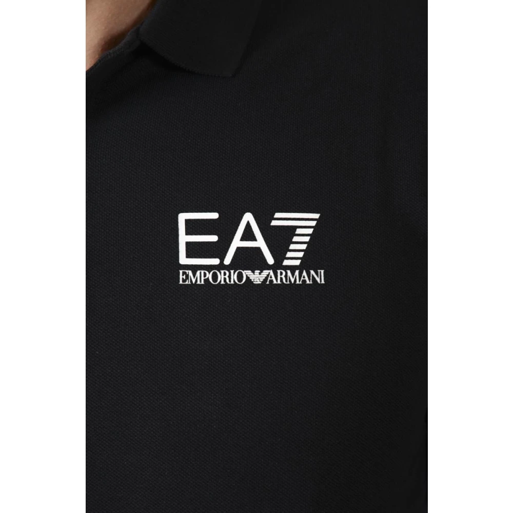 Emporio Armani EA7 Klassieke Polo Shirt voor Mannen Black Heren
