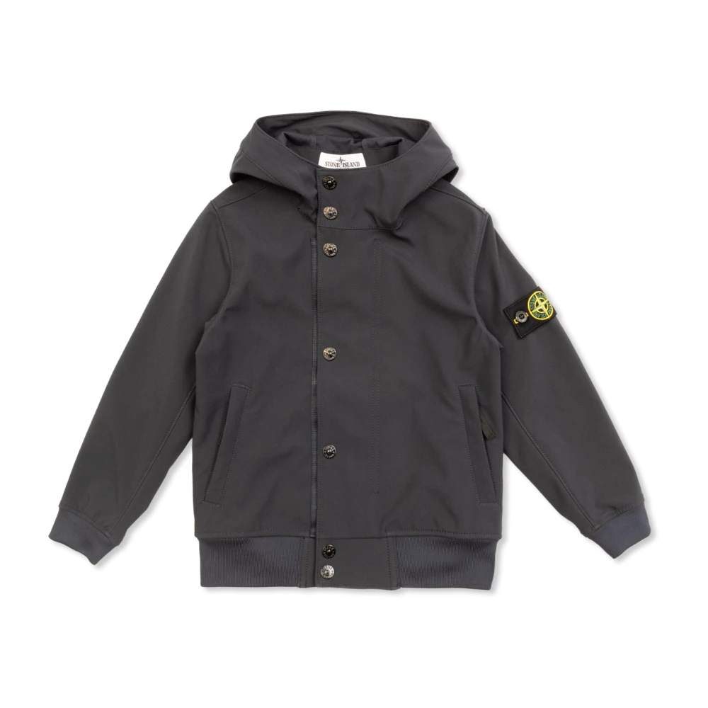 Stone Island , Light Jackets, Unisex, Blue, 10 Y | 140 Cm, Hooded Jacket