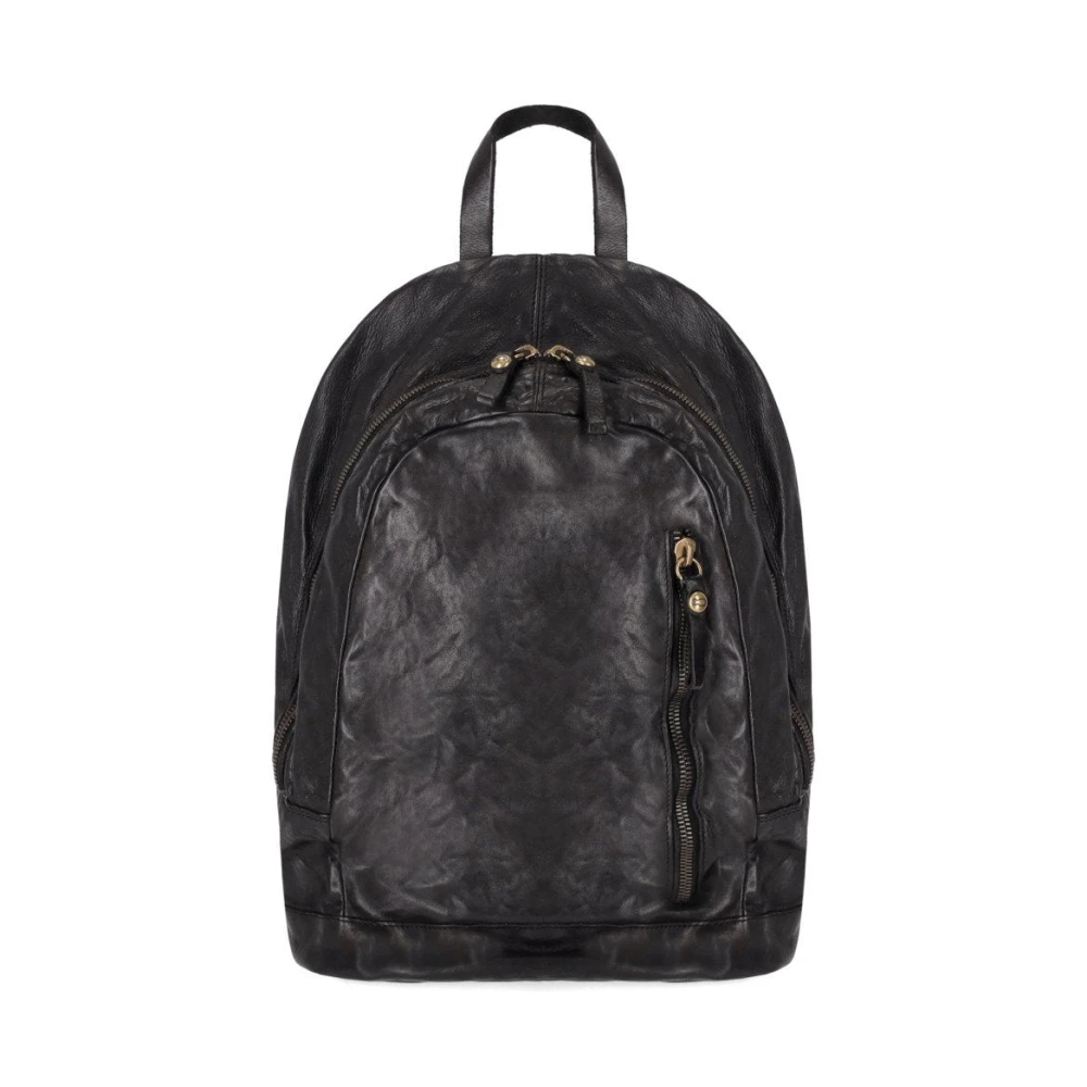 Campomaggi Men's Black Backpacks, One Size, Santarcangelo Backpack
