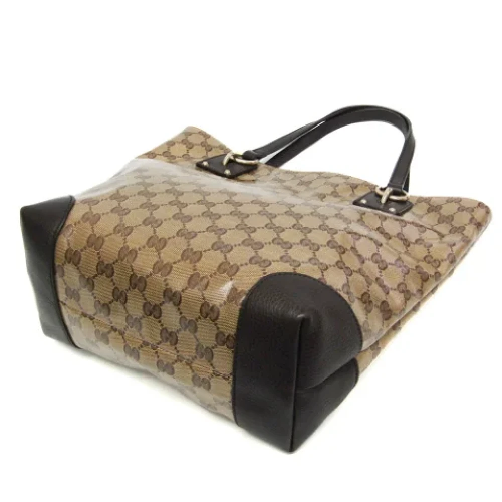 Gucci Vintage Pre-owned Plastic gucci-bags Beige Dames