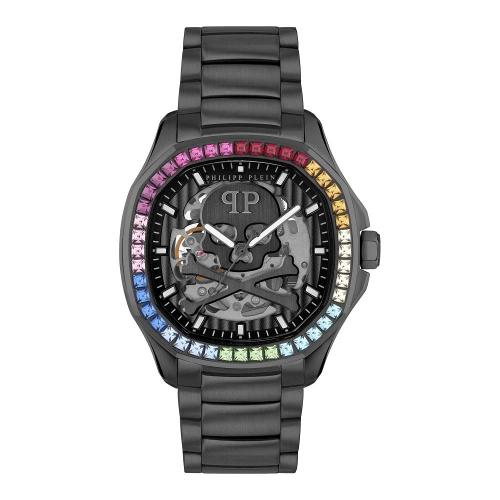 Philipp Plein Men's Black Skeleton Spectre Rainbow Automatic Watch