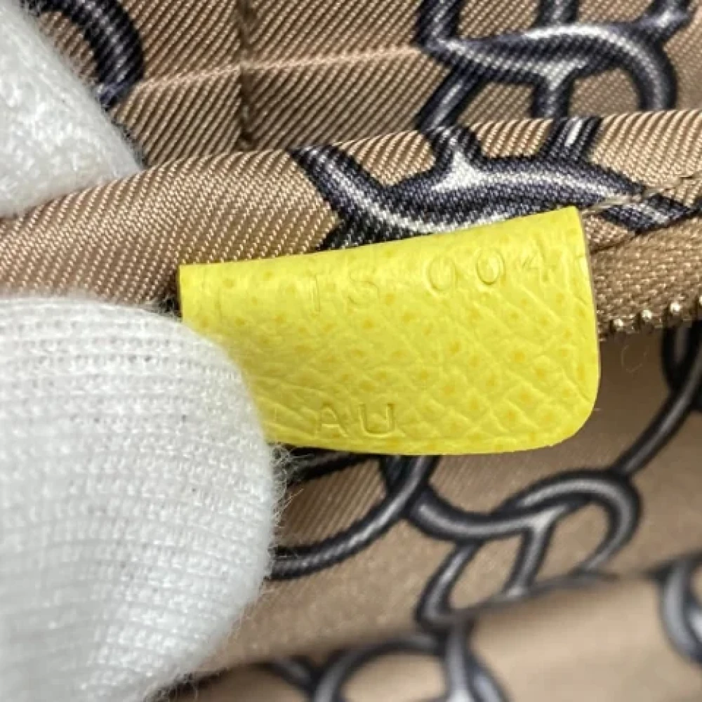 Hermès Vintage Pre-owned Leather wallets Yellow Dames