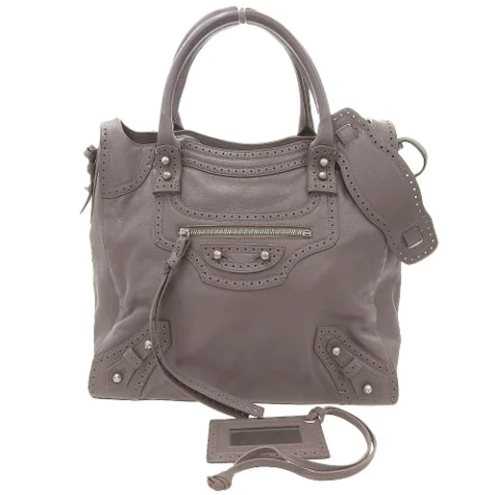 Balenciaga Vintage Pre-owned Leather balenciaga-bags Brown Dames