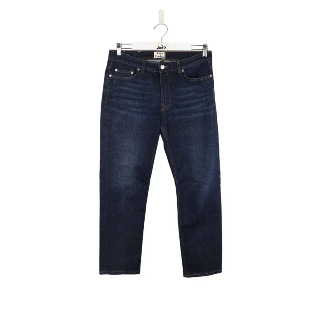 Acne Studios Pre-owned Cotton jeans Blue Dames