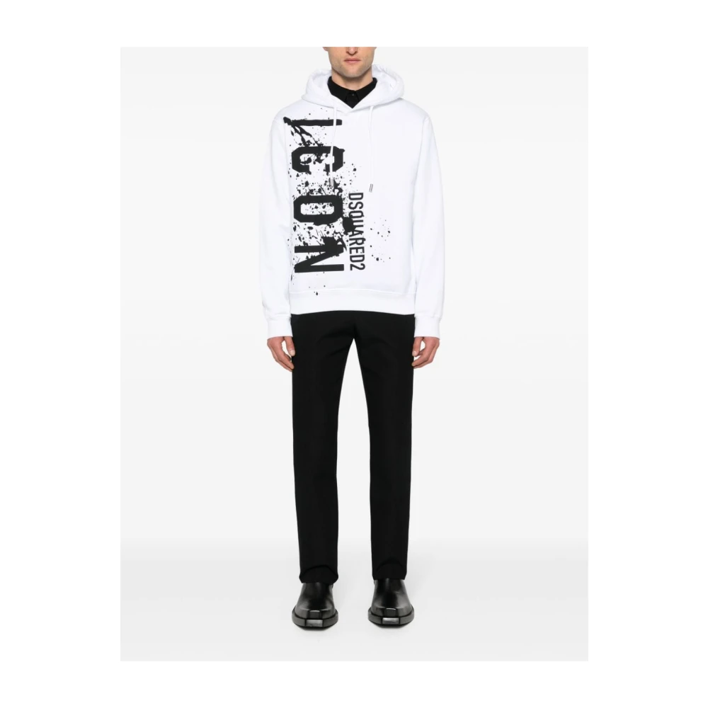 Dsquared2 Icon Splash Cool Fit Sweaters White Heren