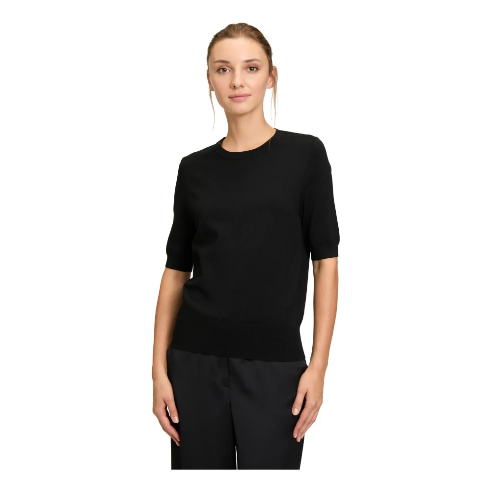 Vera Mont Gebreide trui met knopen Black Dames