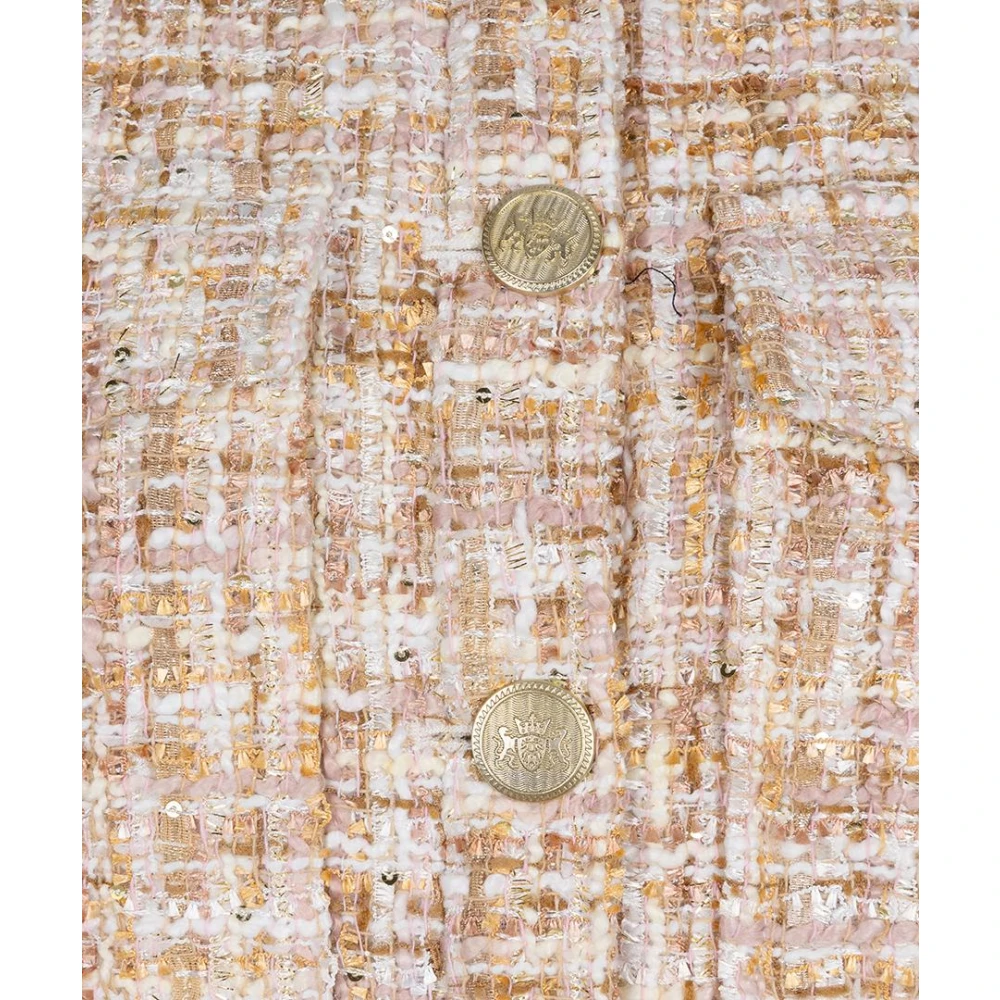 Esqualo Tweed Gilet Vest Sand Brown Dames