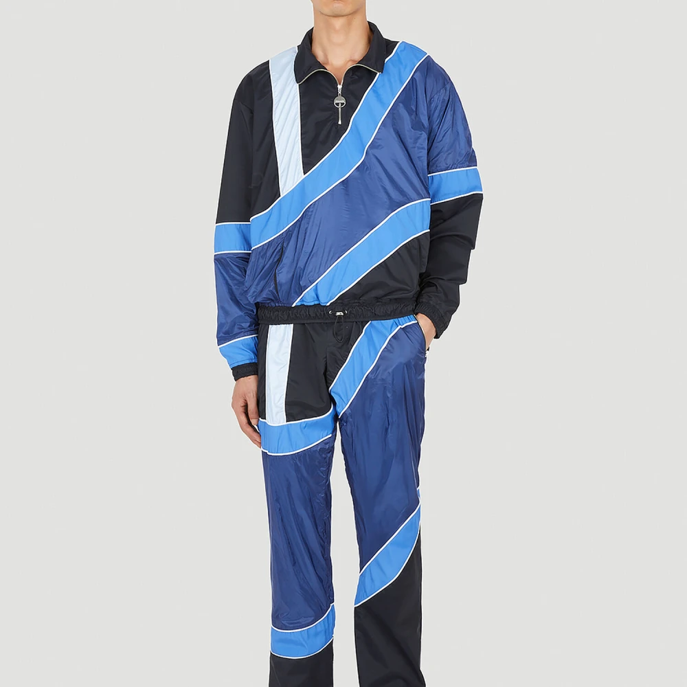 Ahluwalia Moderne Mannen Kike Track Sweatshirt Blue Heren
