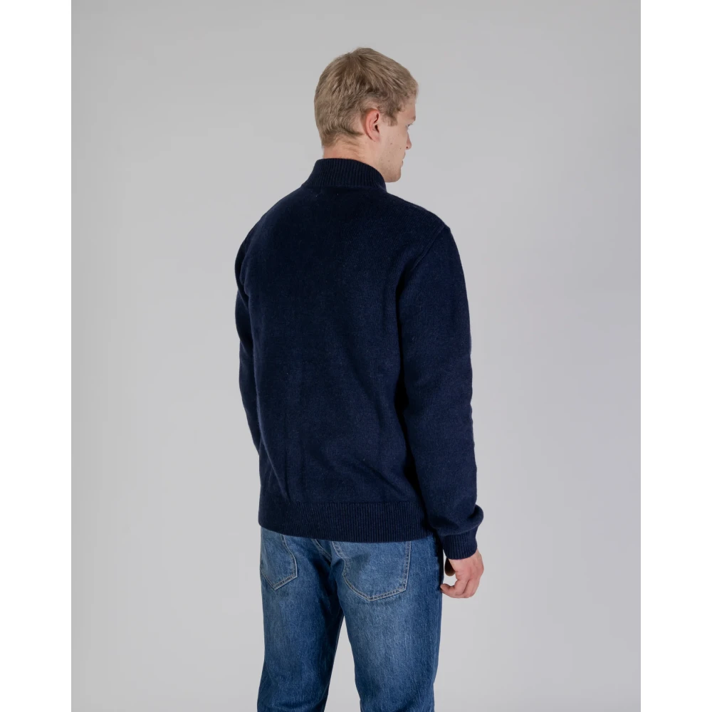Aquascutum Stijlvolle Gebreide Kleding Blue Heren