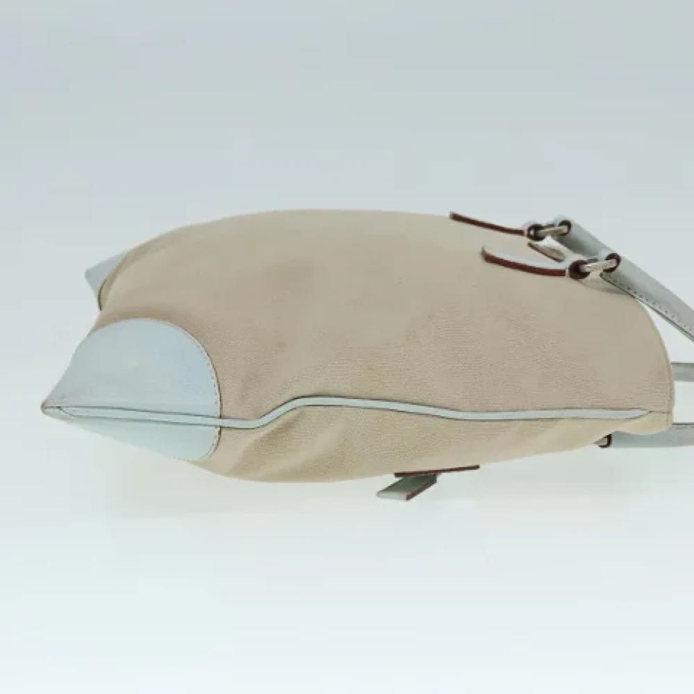 Prada Vintage Pre-owned Canvas handbags Beige Dames