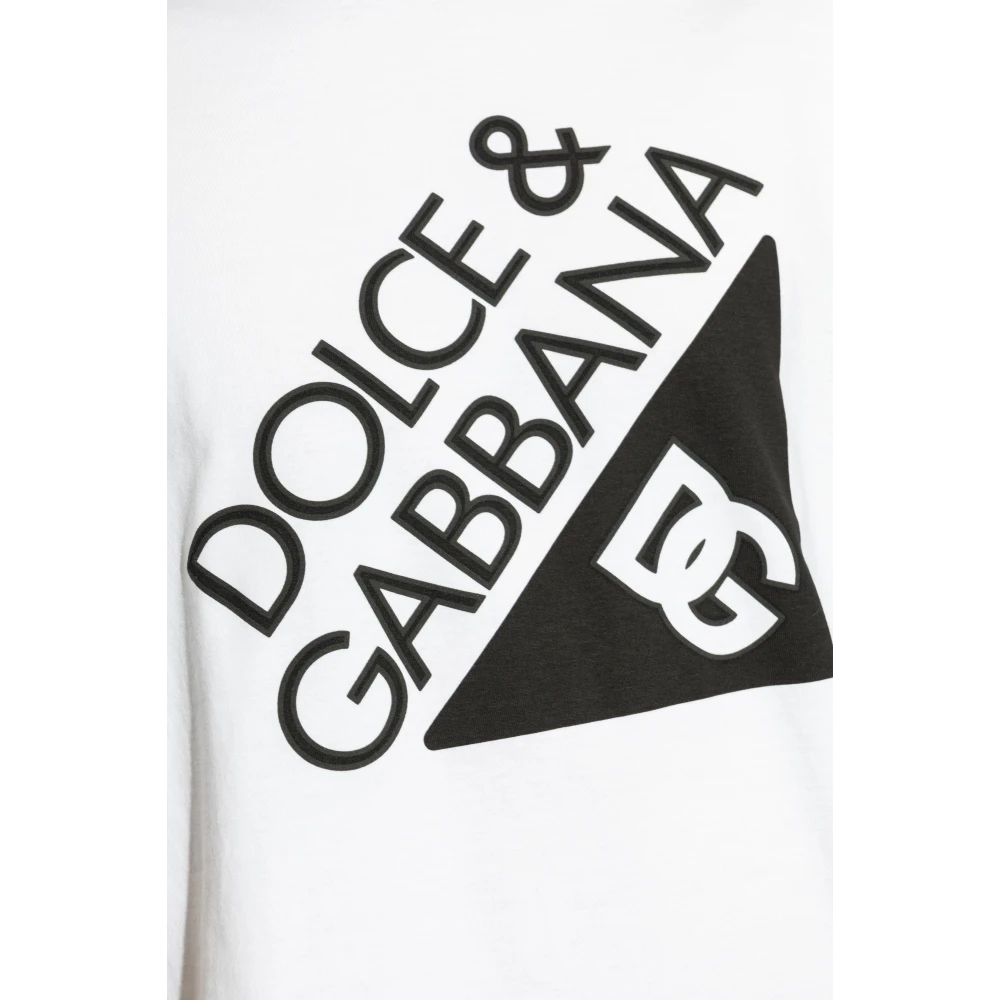 Dolce & Gabbana T-shirt met bedrukt logo White Heren