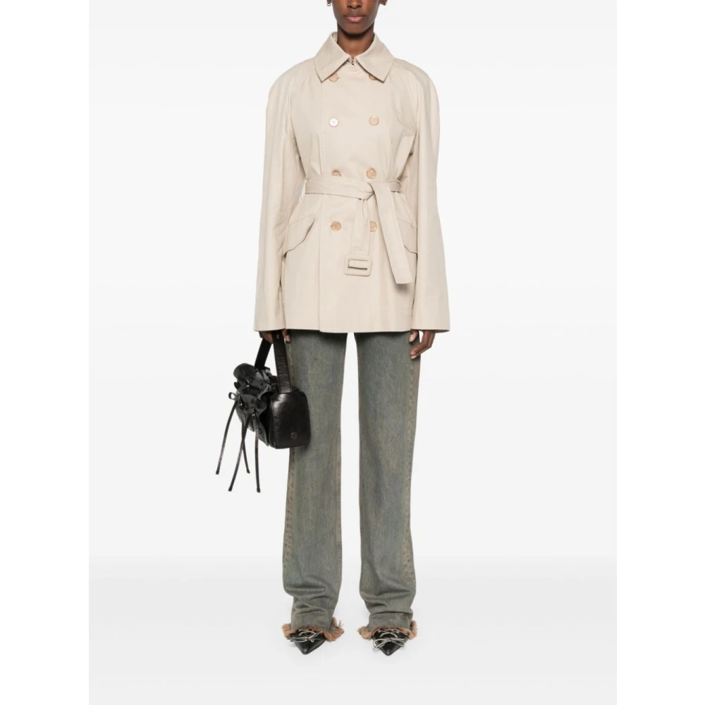 Moschino Ketting Link Trench Coat Beige Dames