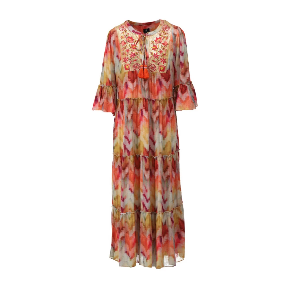 K-Design Stijlvolle Jurk A506 Multicolor Dames