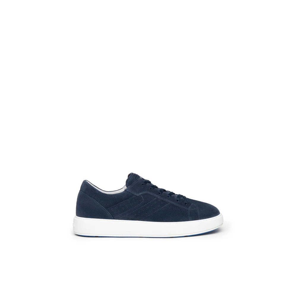 Nerogiardini Blauwe Suède Sneakers Heren Schoenen