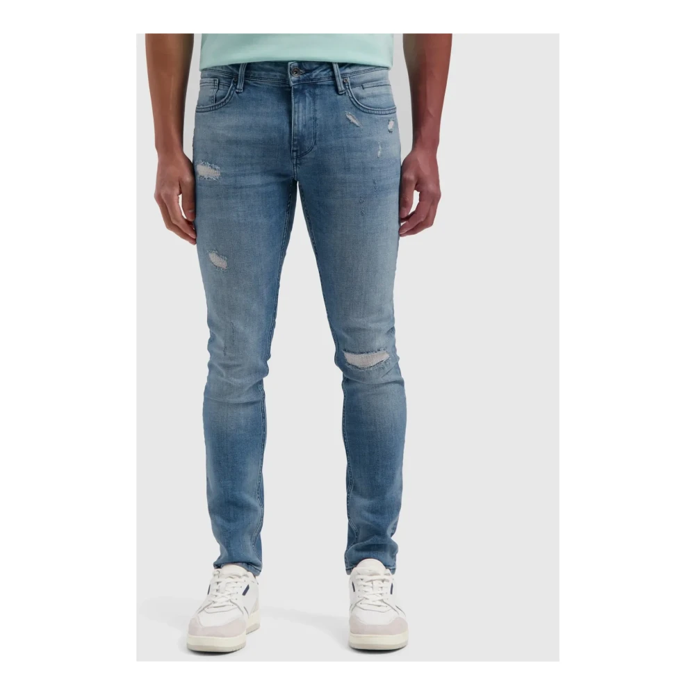 Pure Path Mid Blue Denim Jeans Blue Heren