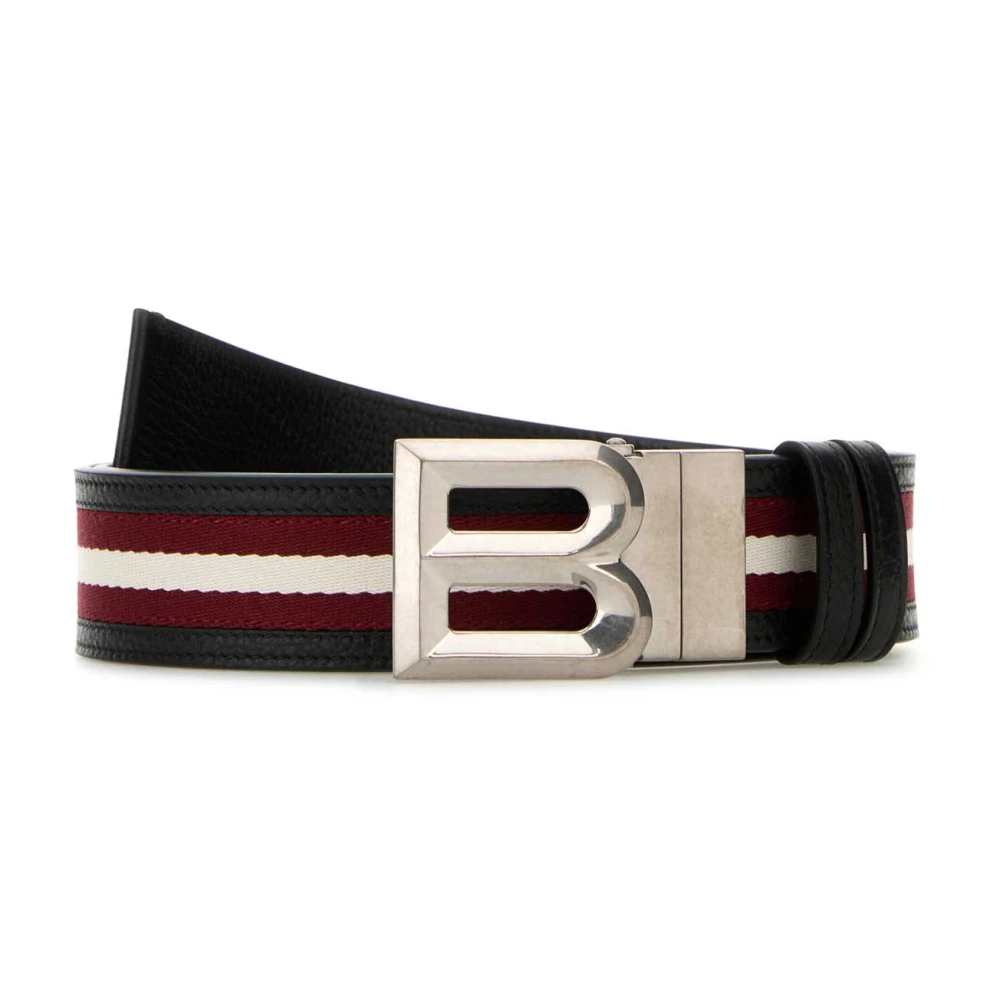 Bally Multicolor Leren Stoffen Riem Multicolor Heren