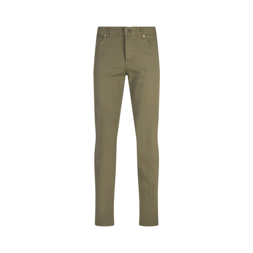 Kiton Groene Katoenen Blazer Jas Green Heren