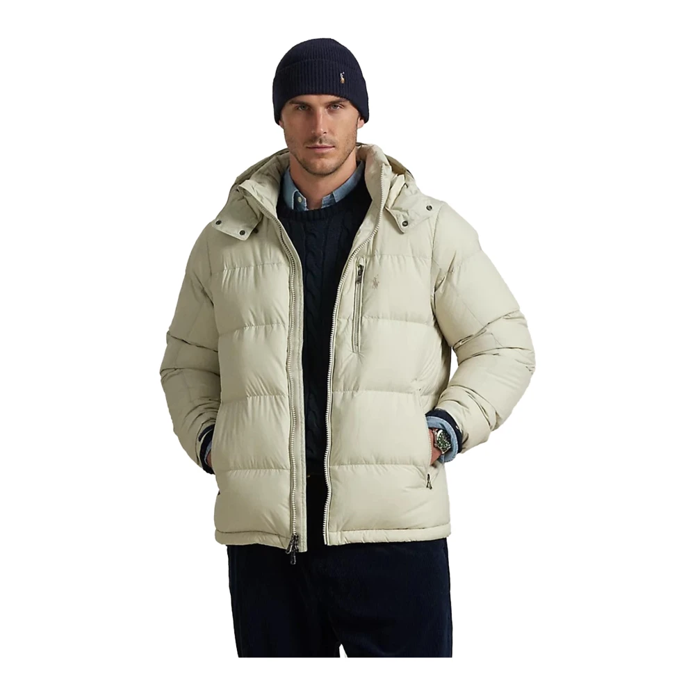 Ralph Lauren Polo winterjas creme Beige Heren