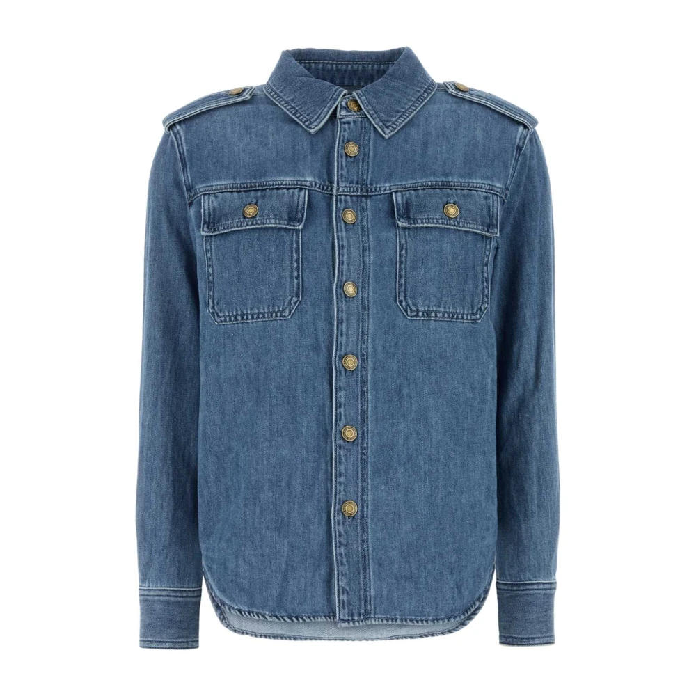 Michael Kors Stijlvolle Denim Shirt voor Mannen Blue Dames