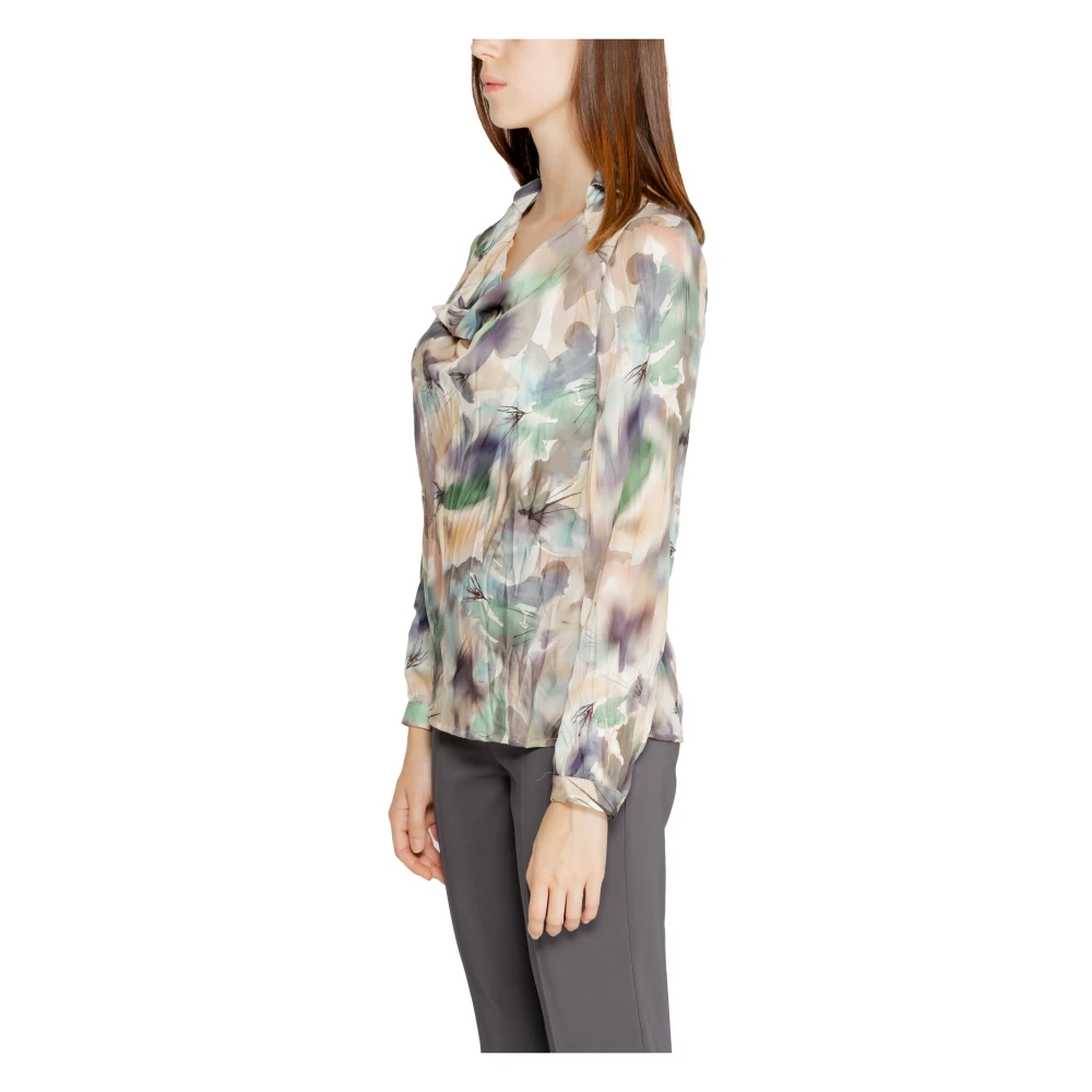 RINASCIMENTO Groene Bloemen Blouse Herfst Winter Stijl Multicolor Dames