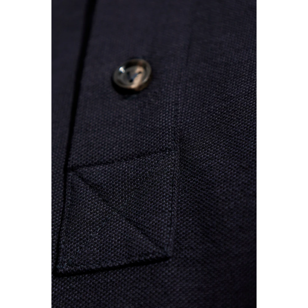 Bottega Veneta Katoenen polo met logo Blue Heren