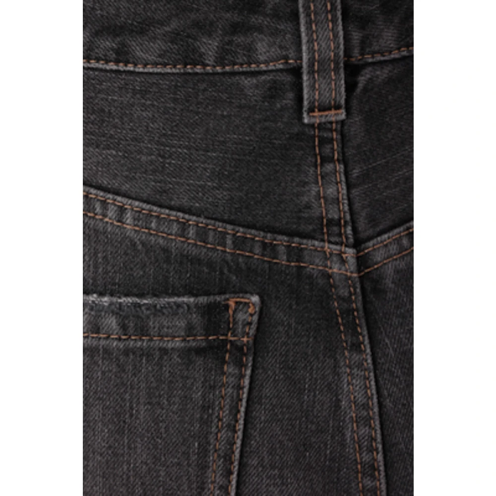 BRUNELLO CUCINELLI Grijze Loose-Fit Denim Jeans met Monile Detail Gray Dames