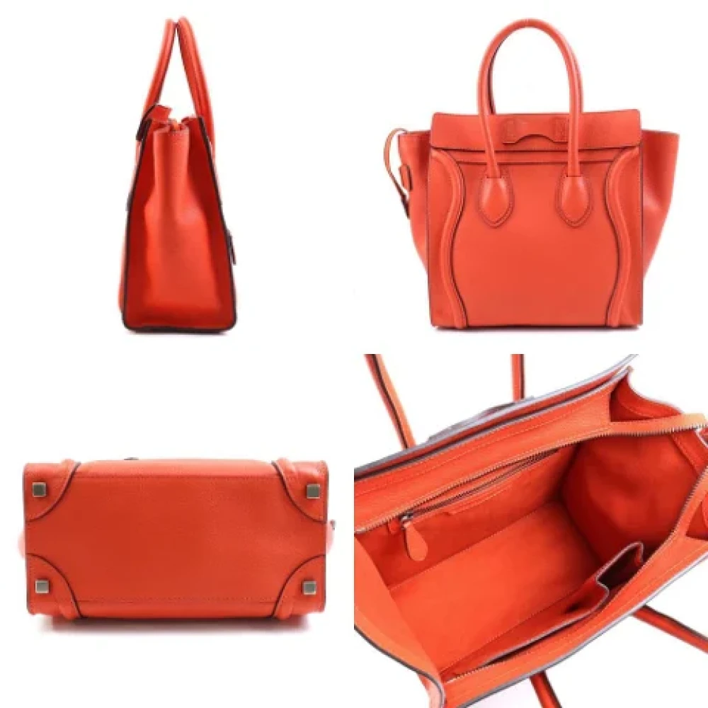 Celine Vintage Pre-owned Leather celine-bags Orange Dames