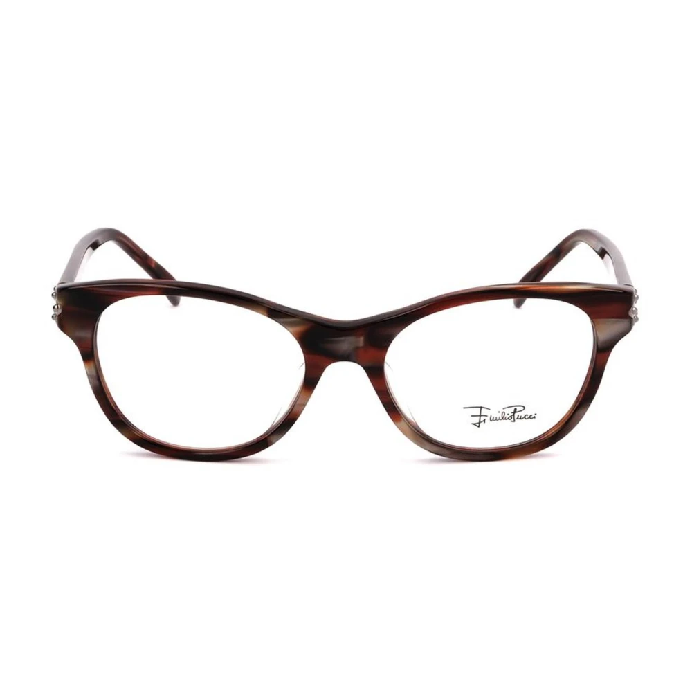 EMILIO PUCCI Rode Gestreepte Montuur Modebril Red Dames